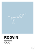 plakat: rødvin - heavenly blue-Kemi-A1two3