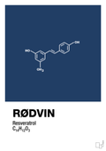 plakat: rødvin - lapis blue-Kemi-A1two3
