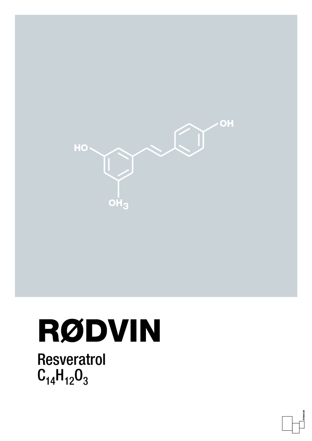 plakat: rødvin - light drizzle-Kemi-A1two3