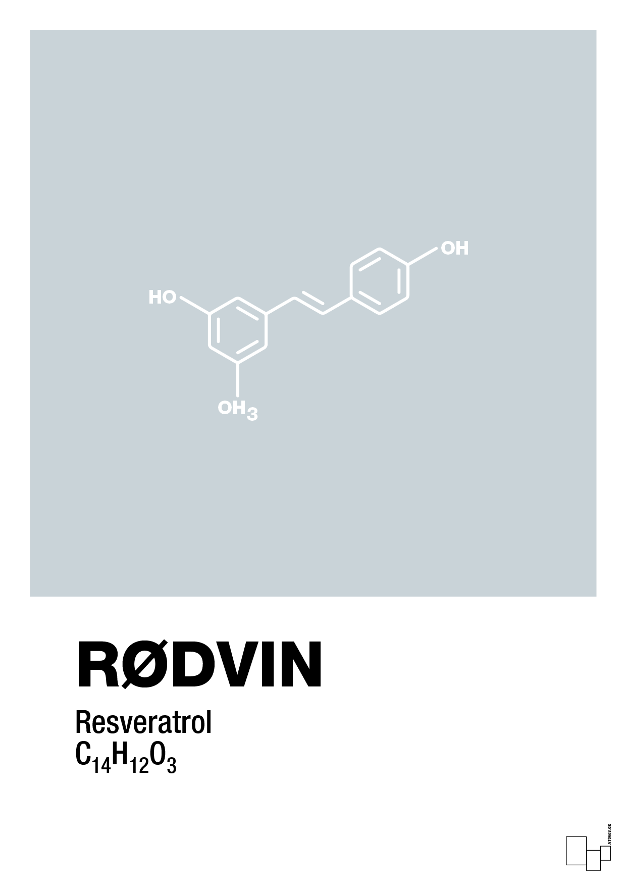 plakat: rødvin - light drizzle-Kemi-A1two3