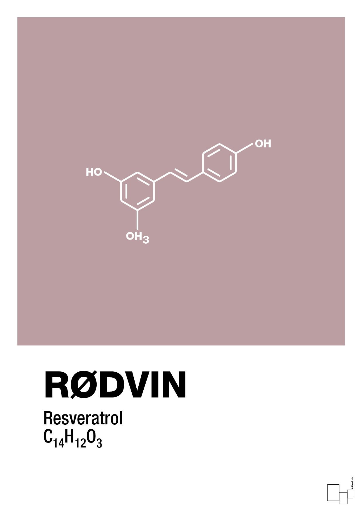 plakat: rødvin - light rose-Kemi-A1two3