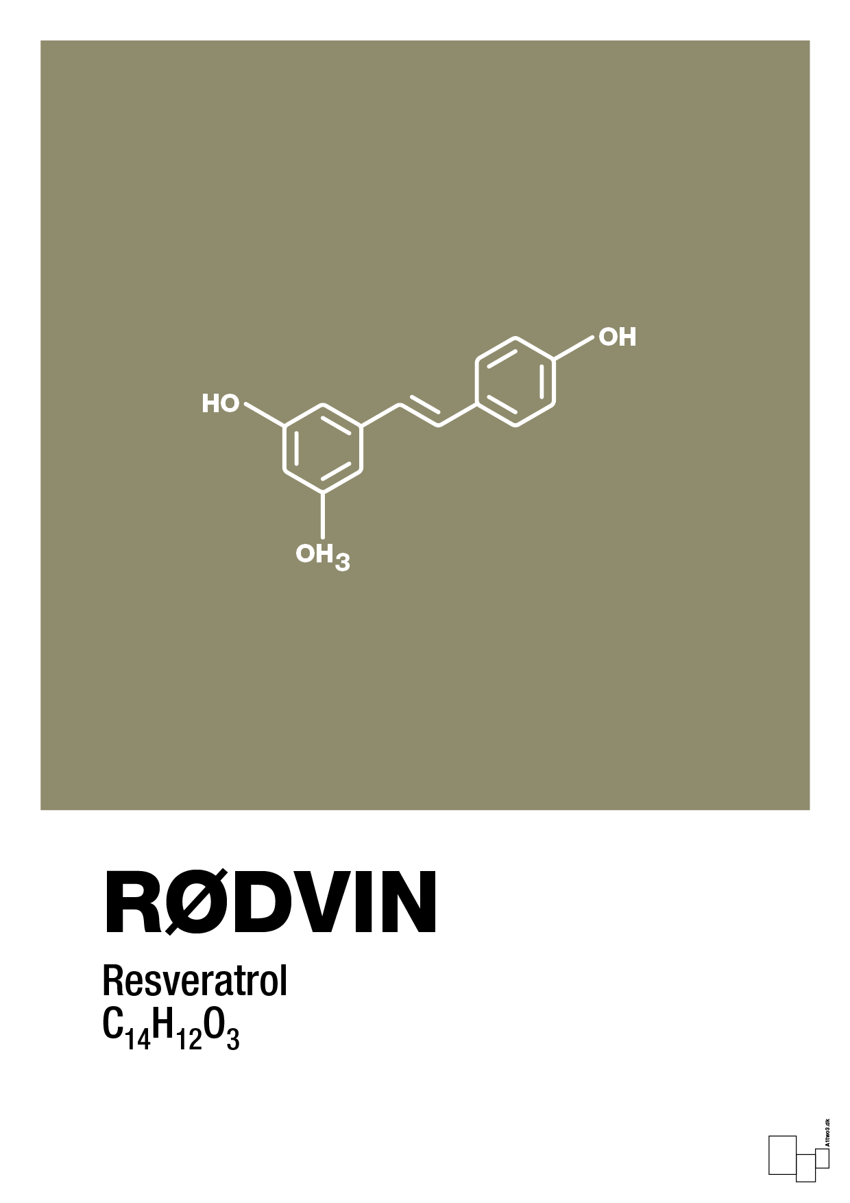 plakat: rødvin - misty forrest-Kemi-A1two3