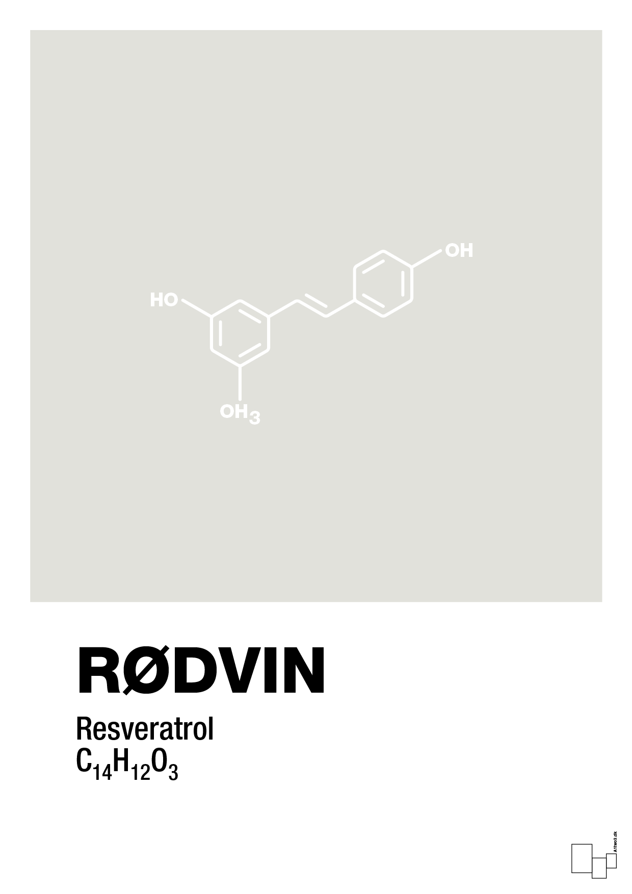 plakat: rødvin - painters white-Kemi-A1two3