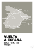 plakat: vuelta a españa 1935 - battleship gray-Cykling-A1two3
