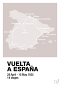 plakat: vuelta a españa 1935 - broken beige-Cykling-A1two3