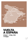 plakat: vuelta a españa 1935 - cider spice-Cykling-A1two3