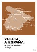 plakat: vuelta a españa 1935 - cognac-Cykling-A1two3