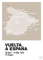 plakat: vuelta a españa 1935 - creamy mushroom-Cykling-A1two3