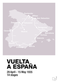 plakat: vuelta a españa 1935 - dusty lilac-Cykling-A1two3