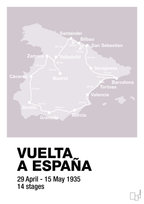 plakat: vuelta a españa 1935 - dusty lilac-Cykling-A1two3