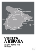 plakat: vuelta a españa 1935 - graphic charcoal-Cykling-A1two3