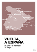 plakat: vuelta a españa 1935 - plum-Cykling-A1two3