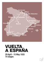 plakat: vuelta a españa 1935 - plum-Cykling-A1two3