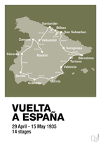 plakat: vuelta a españa 1935 - secret meadow-Cykling-A1two3