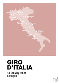 plakat: giro d'italia 1909 - bubble shell-Cykling-A1two3