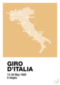 plakat: giro d'italia 1909 - charismatic-Cykling-A1two3