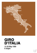 plakat: giro d'italia 1909 - cognac-Cykling-A1two3