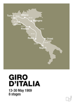 plakat: giro d'italia 1909 - misty forrest-Cykling-A1two3