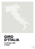plakat: giro d'italia 1909 - painters white-Cykling-A1two3
