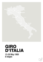 plakat: giro d'italia 1909 - painters white-Cykling-A1two3