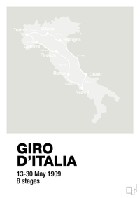 plakat: giro d'italia 1909 - painters white-Cykling-A1two3