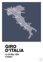 plakat: giro d'italia 1909 - petrol-Cykling-A1two3