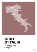 plakat: giro d'italia 1909 - plum-Cykling-A1two3