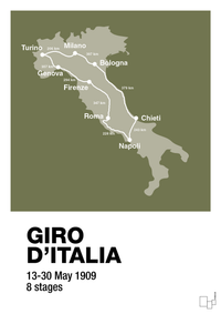 plakat: giro d'italia 1909 - secret meadow-Cykling-A1two3