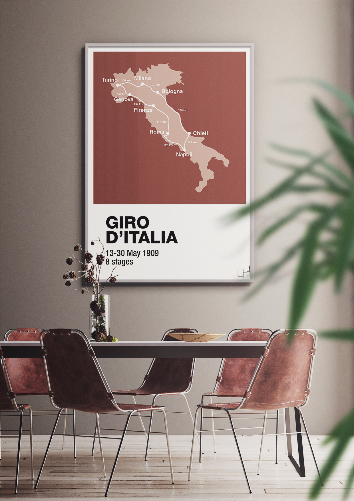 plakat: giro d'italia 1909 - petrol-Cykling-A1two3