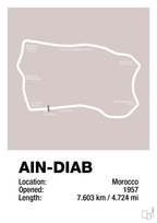 plakat: ain-diab circuit - broken beige-Formel 1-A1two3