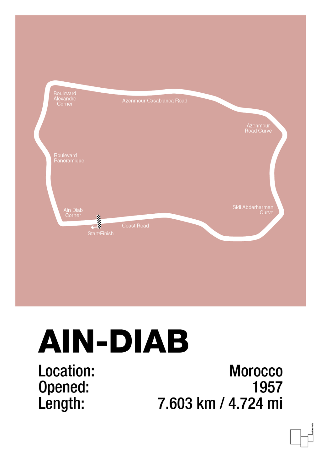 plakat: ain-diab circuit - bubble shell-Formel 1-A1two3