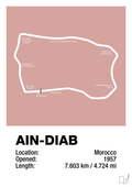 plakat: ain-diab circuit - bubble shell-Formel 1-A1two3
