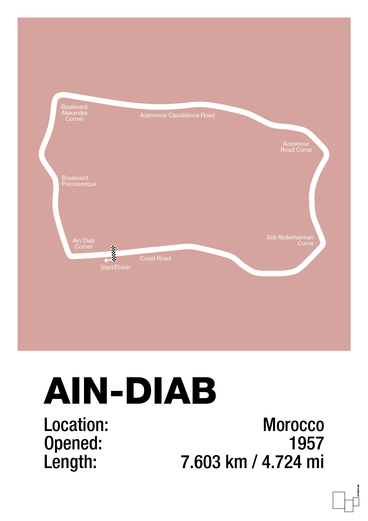 plakat: ain-diab circuit - bubble shell-Formel 1-A1two3