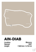 plakat: ain-diab circuit - creamy mushroom-Formel 1-A1two3