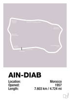 plakat: ain-diab circuit - dusty lilac-Formel 1-A1two3