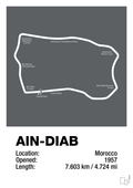 plakat: ain-diab circuit - graphic charcoal-Formel 1-A1two3