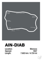 plakat: ain-diab circuit - graphic charcoal-Formel 1-A1two3