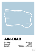 plakat: ain-diab circuit - heavenly blue-Formel 1-A1two3