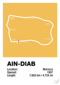 plakat: ain-diab circuit - honeycomb-Formel 1-A1two3