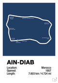plakat: ain-diab circuit - lapis blue-Formel 1-A1two3