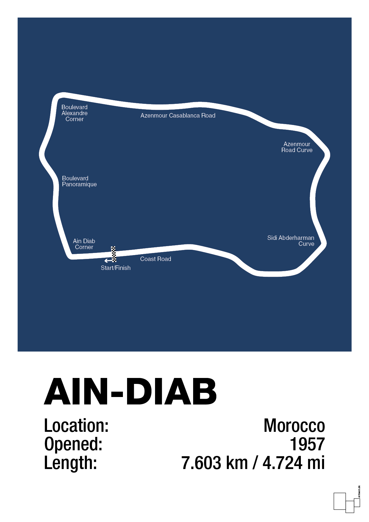 plakat: ain-diab circuit - lapis blue-Formel 1-A1two3