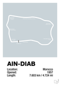 plakat: ain-diab circuit - light drizzle-Formel 1-A1two3
