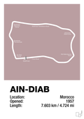 plakat: ain-diab circuit - light rose-Formel 1-A1two3