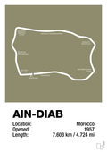 plakat: ain-diab circuit - misty forrest-Formel 1-A1two3