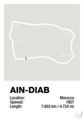 plakat: ain-diab circuit - painters white-Formel 1-A1two3