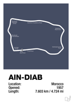 plakat: ain-diab circuit - petrol-Formel 1-A1two3