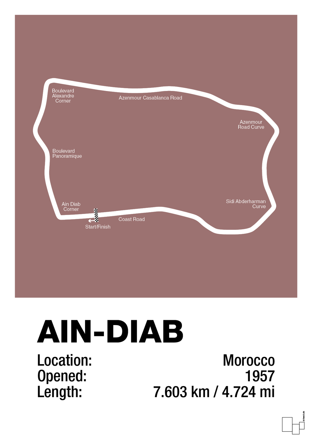 plakat: ain-diab circuit - plum-Formel 1-A1two3