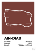 plakat: ain-diab circuit - red pepper-Formel 1-A1two3
