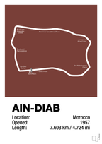 plakat: ain-diab circuit - red pepper-Formel 1-A1two3