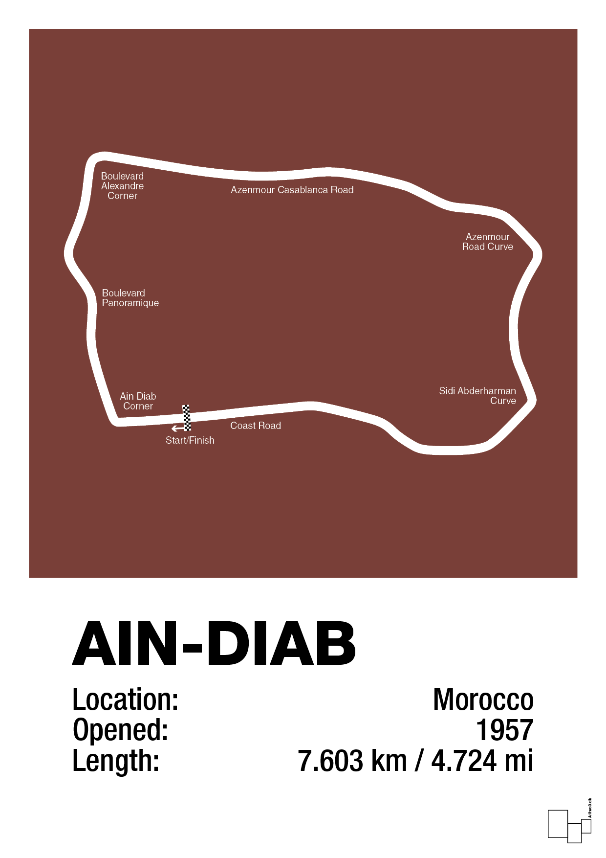 plakat: ain-diab circuit - red pepper-Formel 1-A1two3